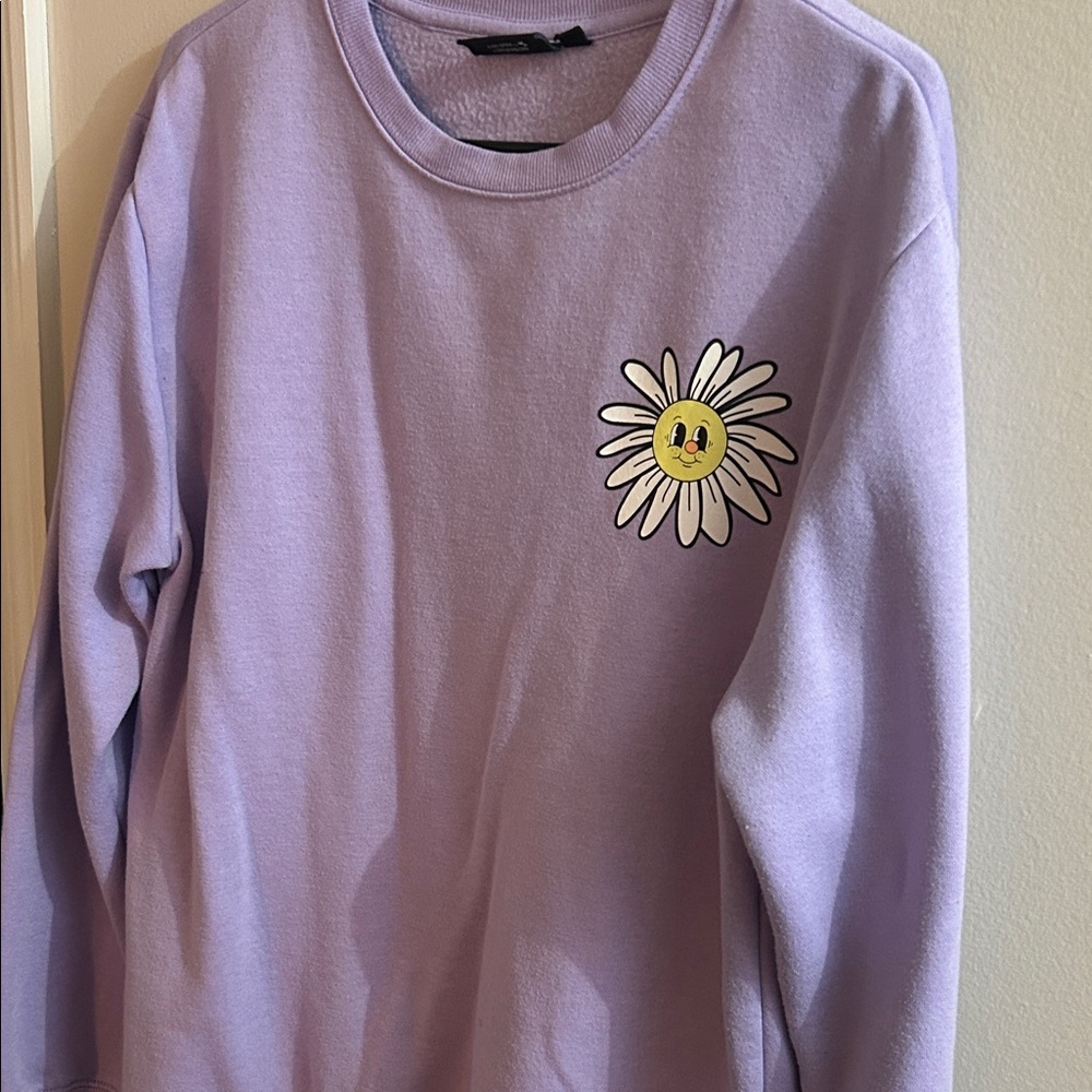 Chemistry Lilac Sweatshirt with Smiling Daisy